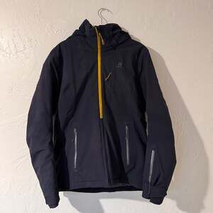 Salomon Stormrace Hooded Ski Winter Insulated Jacket Navy Blue